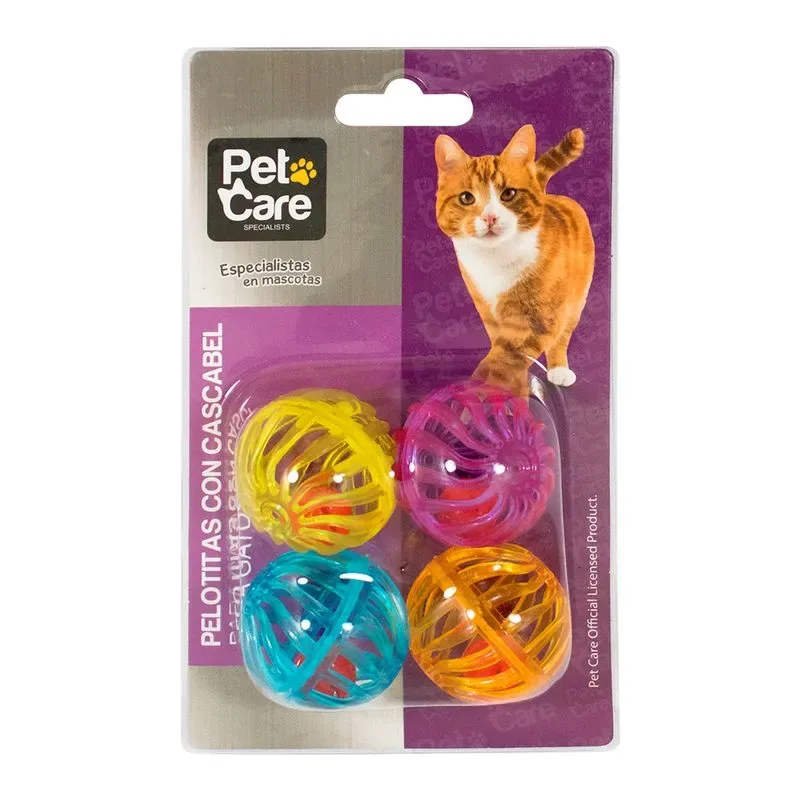 Pack de Pelotas Interactivas con Cascabel para Gatos